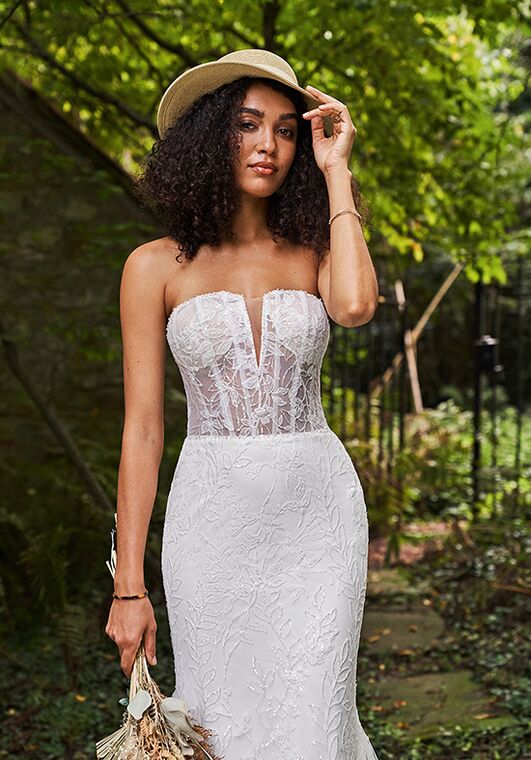 Lillian West 66243 Fit-and-Flare Wedding Dress - 4