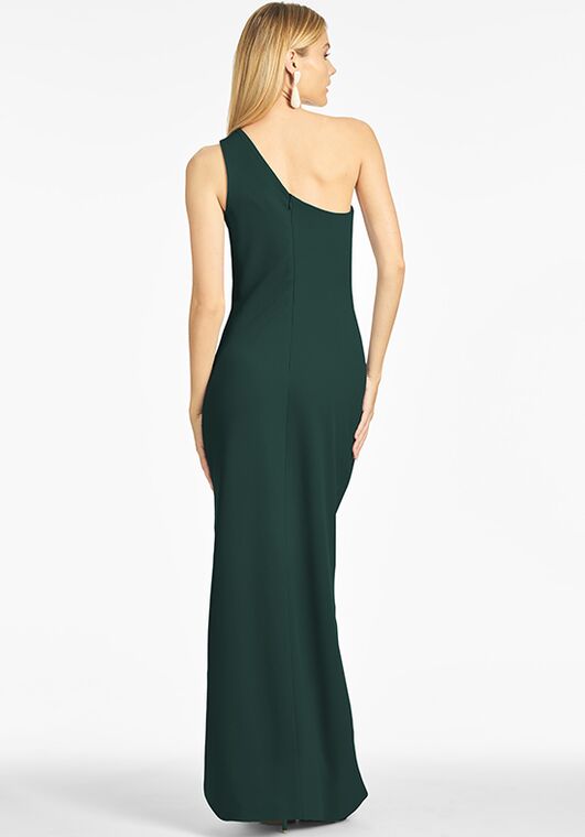 Sachin & Babi Cece Gown - Emerald One Shoulder Bridesmaid Dress - 4