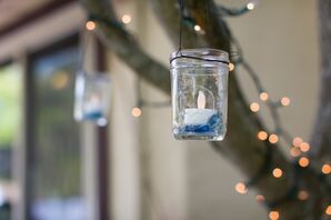 Hanging Mason Jars With Candles