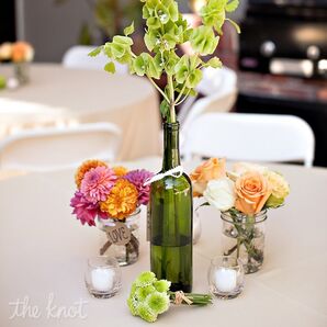 Upcycled Wine Bottle DIY Centerpieces
