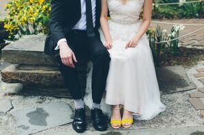 Bright Yellow Bridal Sandals