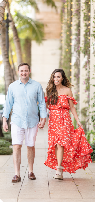 Megan & Witt hand in hand