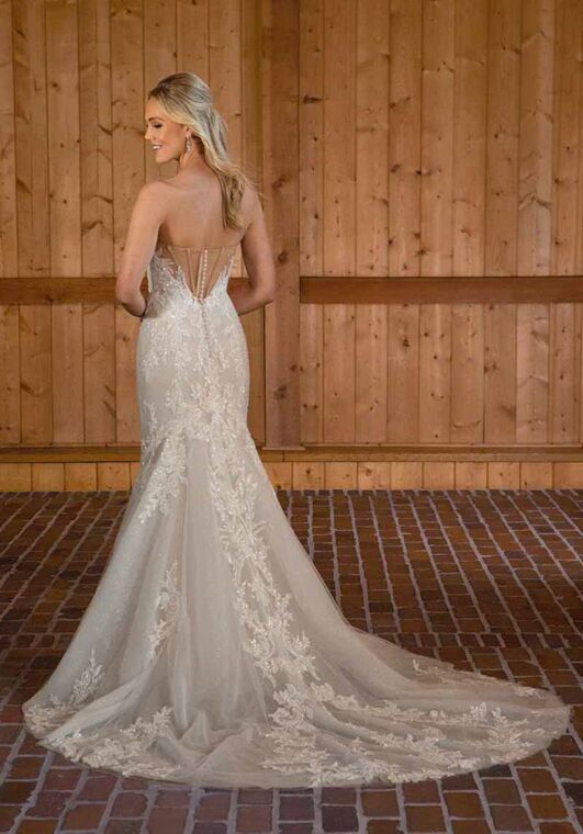 Essense of Australia D3647 Fit-and-Flare Wedding Dress - 7