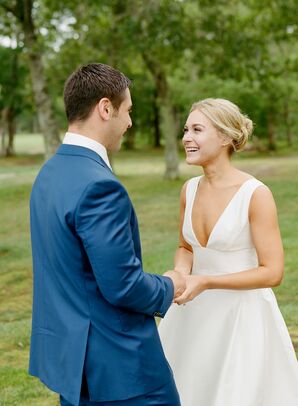 Couple's Reaction During Outdoor First Look