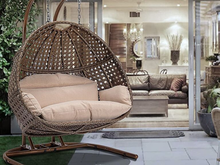 Sleek double hammock chair. 