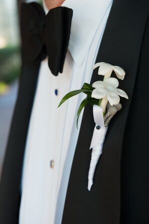 White Stephanotis Boutonniere