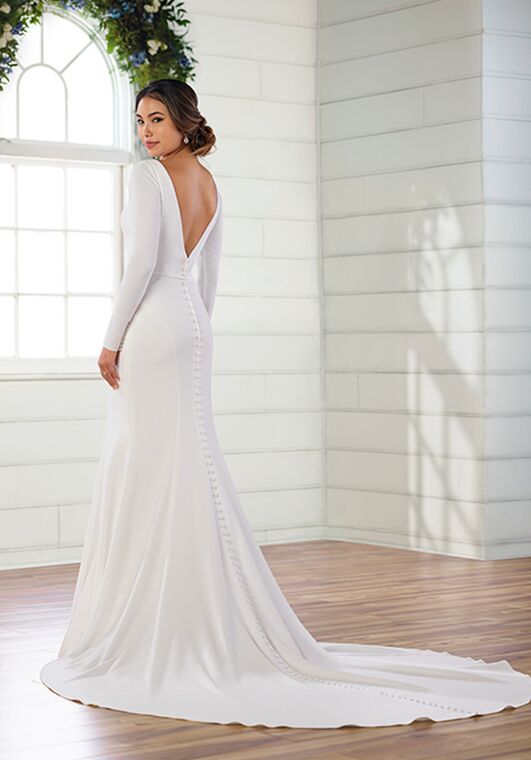 Essense of Australia D2972 Sheath Wedding Dress - 7