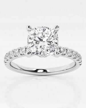 Grown Brilliance Cushion Cut Engagement Ring