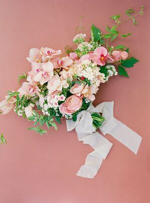 Vibrant Orchid Wedding Bouquet at The Inn at Rancho Santa Fe in California