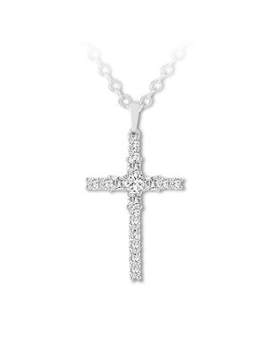 Kay Jewelers Leo Diamond Cross Necklace 1 ct tw 14K White Gold Wedding Necklace photo