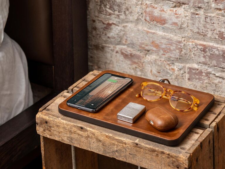 Personalized wireless charging tray from Courant
