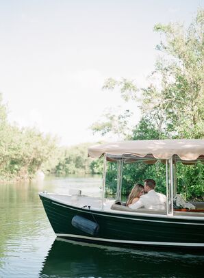 Couple on Boat at Banyan Tree Mayakoba in Mexico