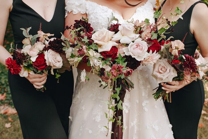 Autumnal Bouquets for Wedding at The Beverly Mansion in Marengo, Ohio