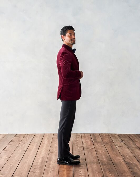 The Black Tux Ruby Velvet Jacket Tuxedo Wedding Tuxedo | The Knot