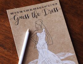 Printable bridal shower guess the dress game