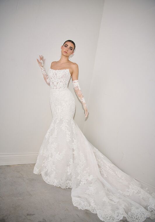 Justin Alexander Signature Aureline Mermaid and Trumpet Wedding Dress - 7