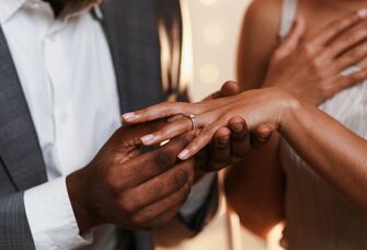 Man proposing to girlfriend 