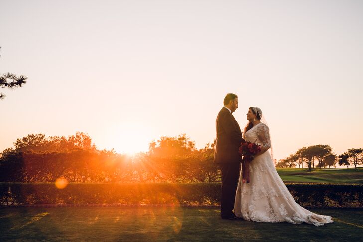 
                    Peacock hues and patterns made up the style of this elegant wedding between Cassandra Rodriguez (30 and a registered nurse) and 
