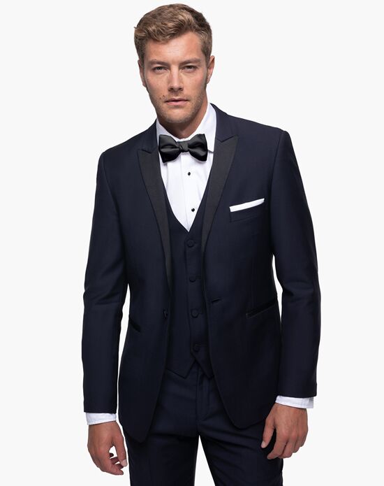 Generation Tux Midnight Blue Peak Lapel Tuxedo Blue Tuxedo - 1