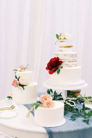 Trio of Wedding Cakes at The Madison in Cleveland, Ohio