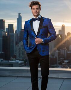 BLACKTIE AMSTERDAM Royal Blue Wedding Tuxedo Blue Tuxedo