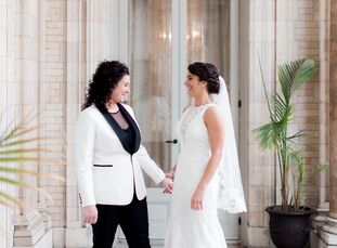  After lawyers Mayme Donohue and Phoebe Willis proposed to one another, they put together an event filled with personal touches, beginning with the st