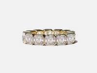 asscher cut diamond eternity wedding band