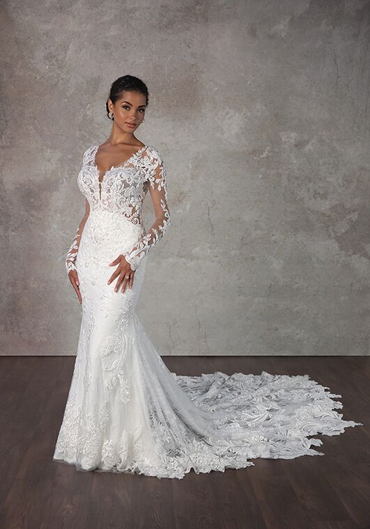 Essense of Australia D4213 Fit-and-Flare Wedding Dress - 6