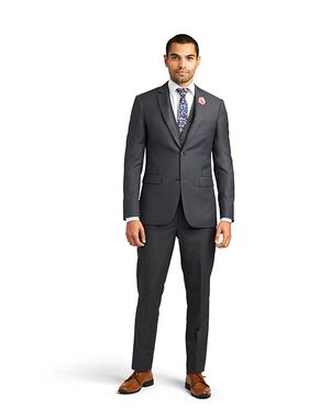 Stitch & Tie Charcoal Stretch Suit Separates Gray Tuxedo