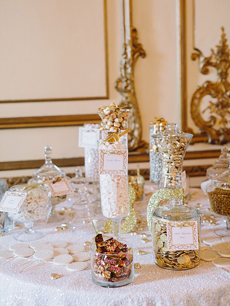 gold foil paper fan party decorations