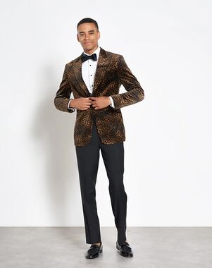 The Black Tux Leopard Velvet Jacket Tuxedo Gold Tuxedo