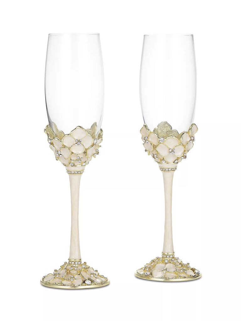 Olivia Riegel dogwood blossoms champagne flutes
