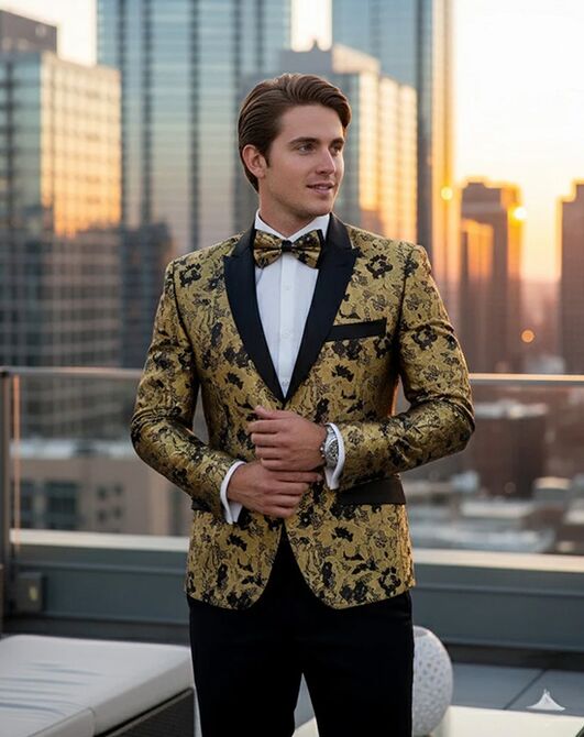 BLACKTIE AMSTERDAM Gold Wedding Tuxedo Gold Tuxedo - 7