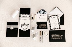 Modern Black-and-White Invitation Suite
