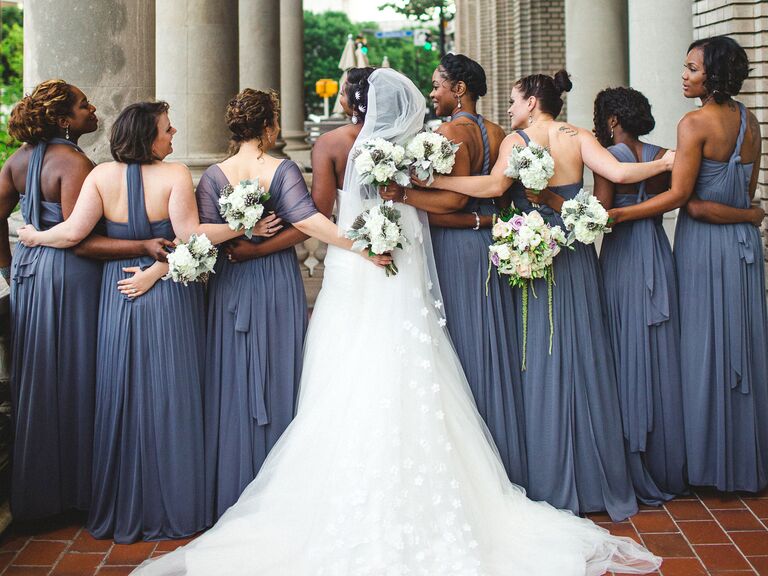 Bridesmaid hairstyle top knot