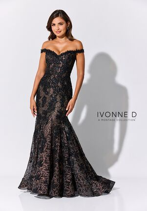 Ivonne D. ID323 Black Mother Of The Bride Dress
