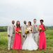 Spring Neutral and Pink Wedding Party