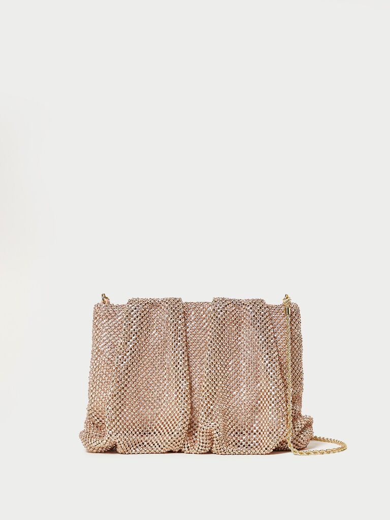 Gold diamenté bridal clutch from Loeffler Randall