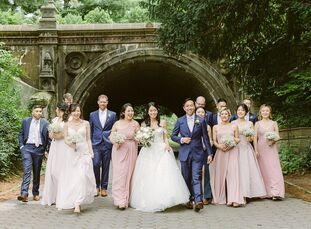 Eunice and Chris started their big day off with wedding portraits in <a href="https://www.theknot.com/marketplace/prospect-park-picnic-house-brooklyn-