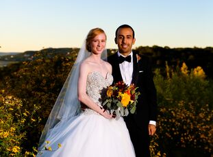 Milad and Kelley Hashemi, both 26-year-old engineering Ph.D. students, tied the knot in a vibrant fall wedding at Villa Del Lago in Austin, Texas. The
