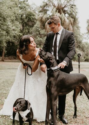Influencer Clara Guillem Kissing Pet Dog