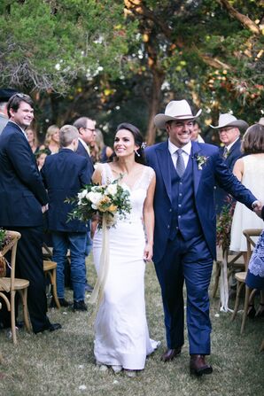 Bride and Groom Outdoor Recessional