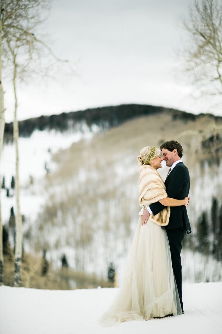 A Gold Winter Wedding at Trappers Cabin in Beaver Creek, Colorado