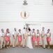 Preppy Pink and Khaki Wedding Party Attire