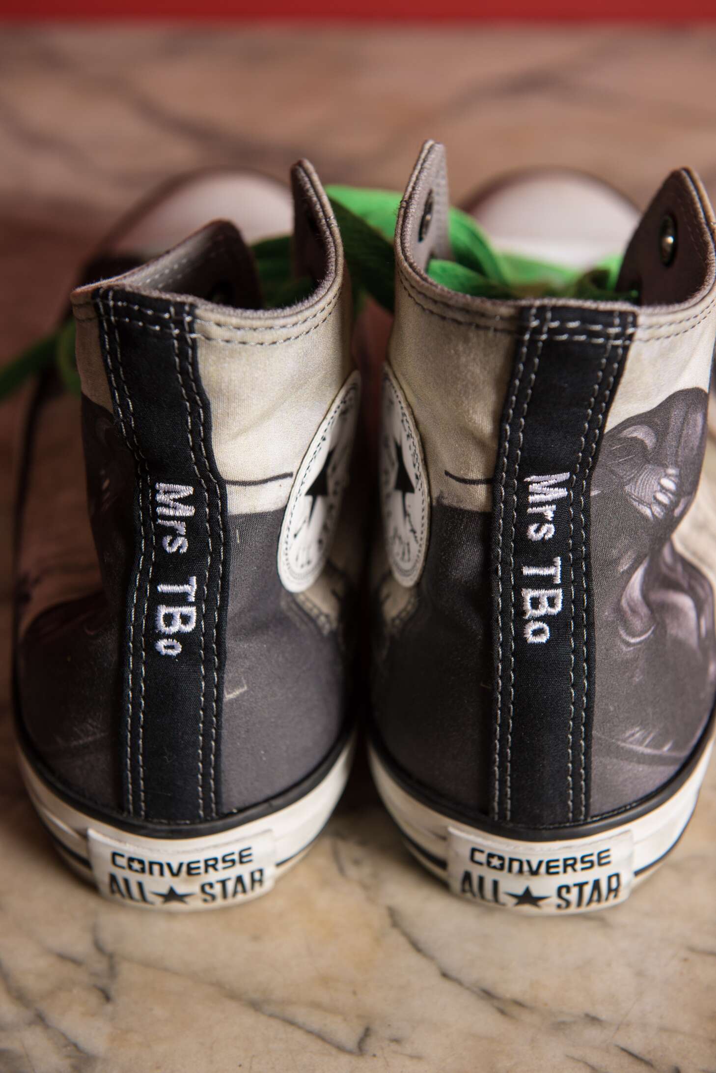 Custom Batman Converse All-Stars Bridal Shoes