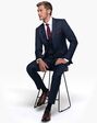 Generation Tux Navy Blue Notch Lapel Suit Blue Tuxedo - thumbnail - 3