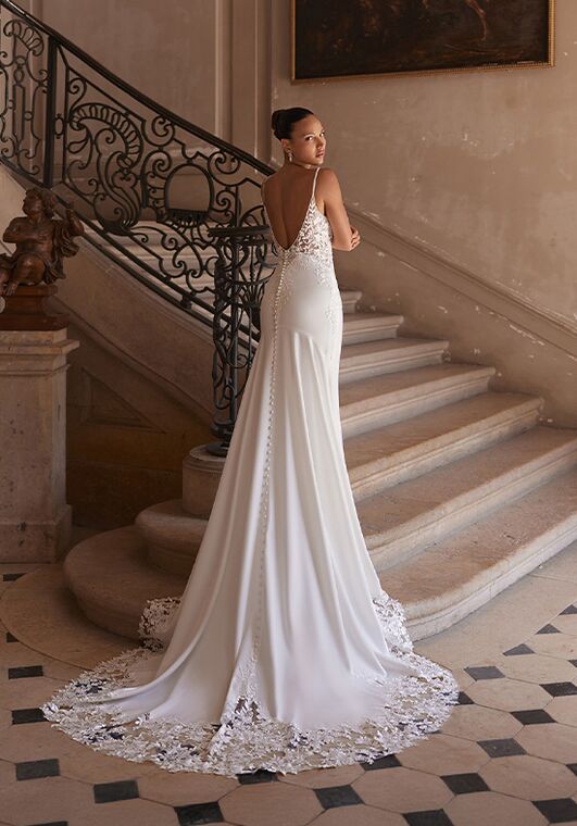 Moonlight Collection J6991 Mermaid and Trumpet Wedding Dress - 2