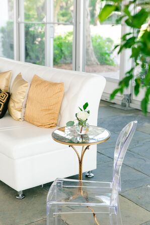 Vintage Mirrored Top Lounge Table