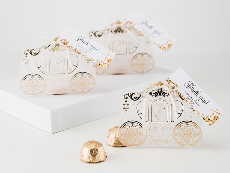 the knot disney wedding favors cinderellas wedding carriage gift boxes