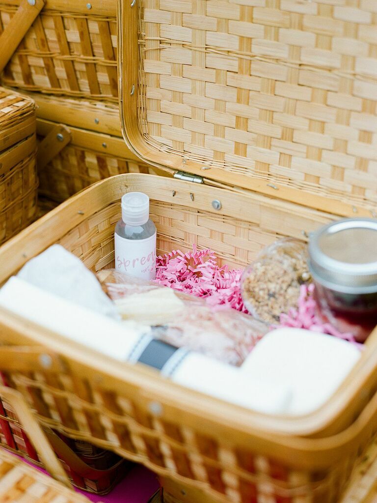 wedding food stations picnic basket